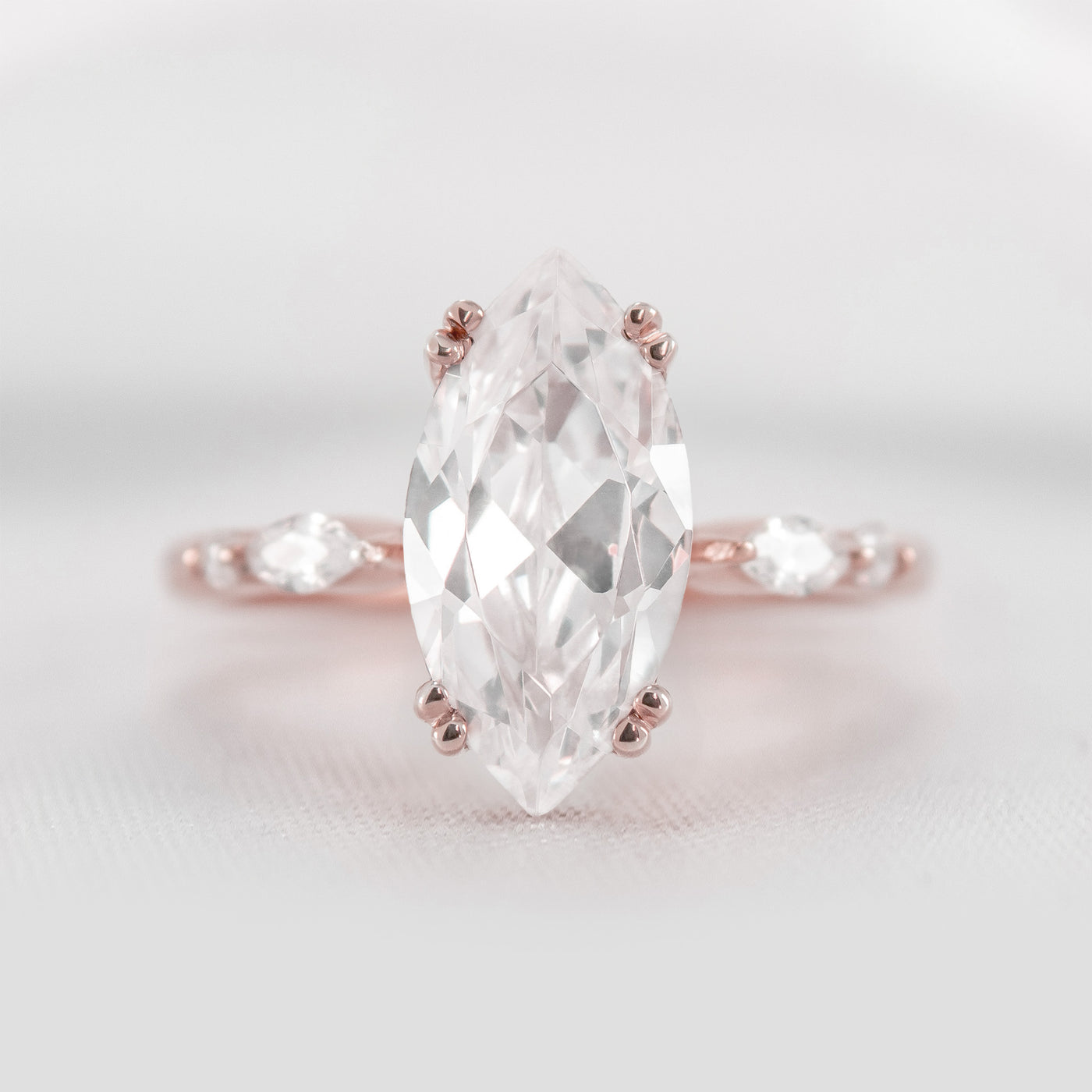 Shown in 4.0 carat * The Sage Double Prong Diamond Engagement Ring#color_14k-rose-gold