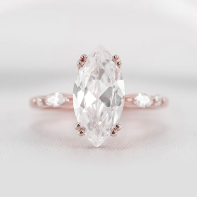 Shown in 4.0 carat * The Sage Double Prong Diamond Engagement Ring#color_14k-rose-gold