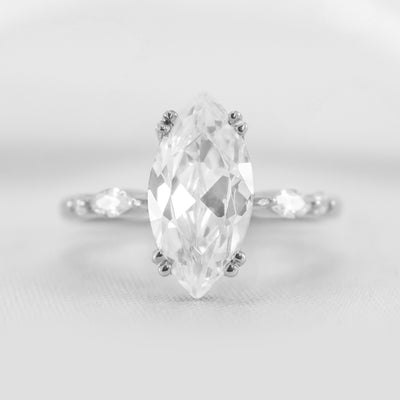 Shown in 4.0 carat * The Sage Double Prong Diamond Engagement Ring#color_14k-white-gold