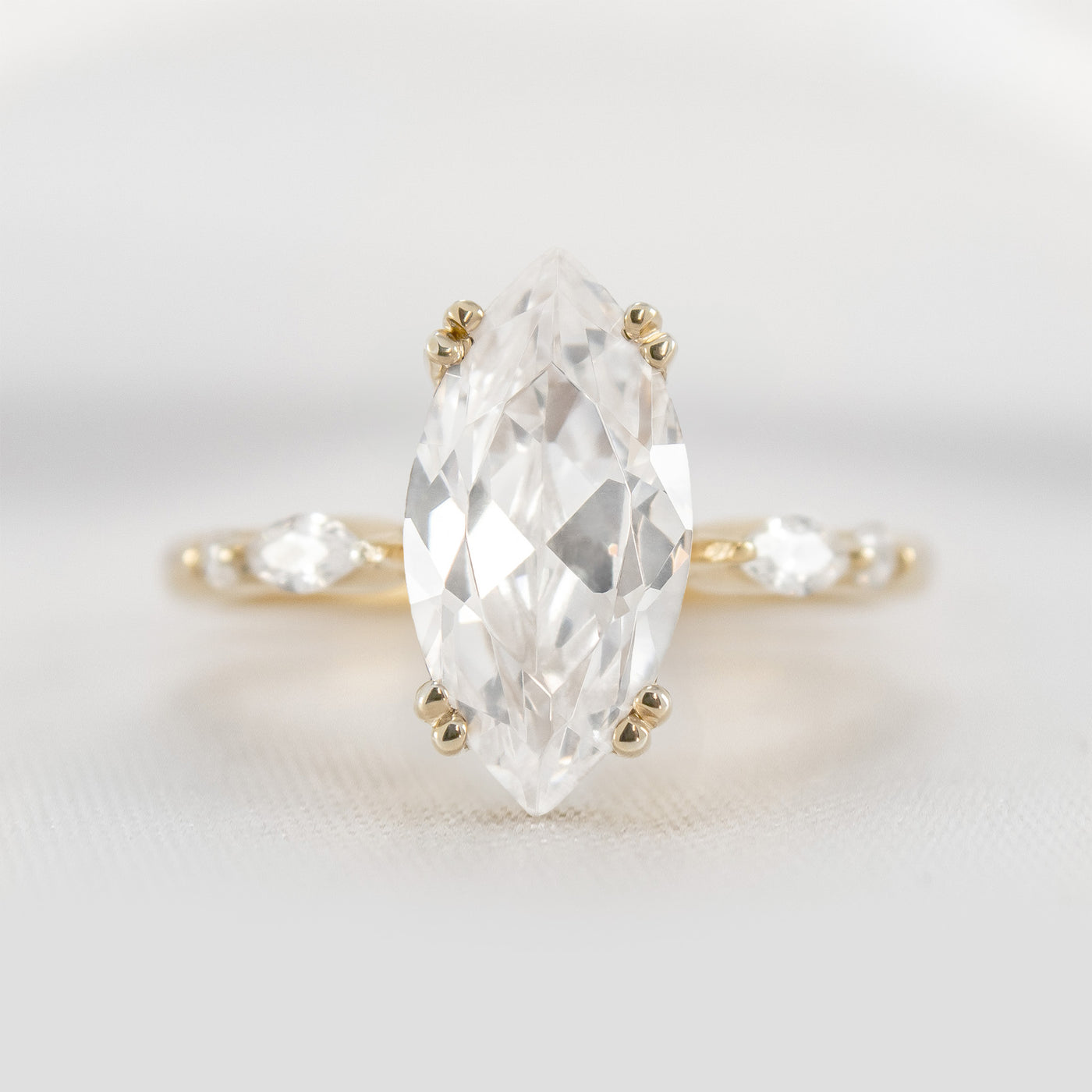 Shown in 4.0 carat * The Sage Double Prong Diamond Engagement Ring#color_14k-yellow-gold