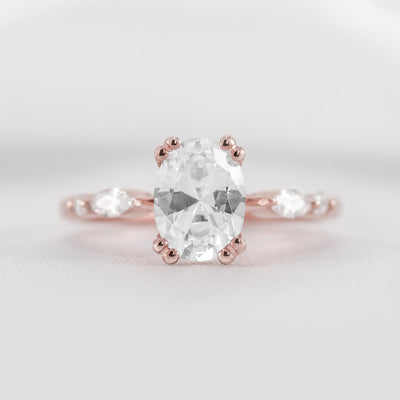 Shown in 2.0 carat * The Sage Double Prong Diamond Engagement Ring#color_14k-rose-gold