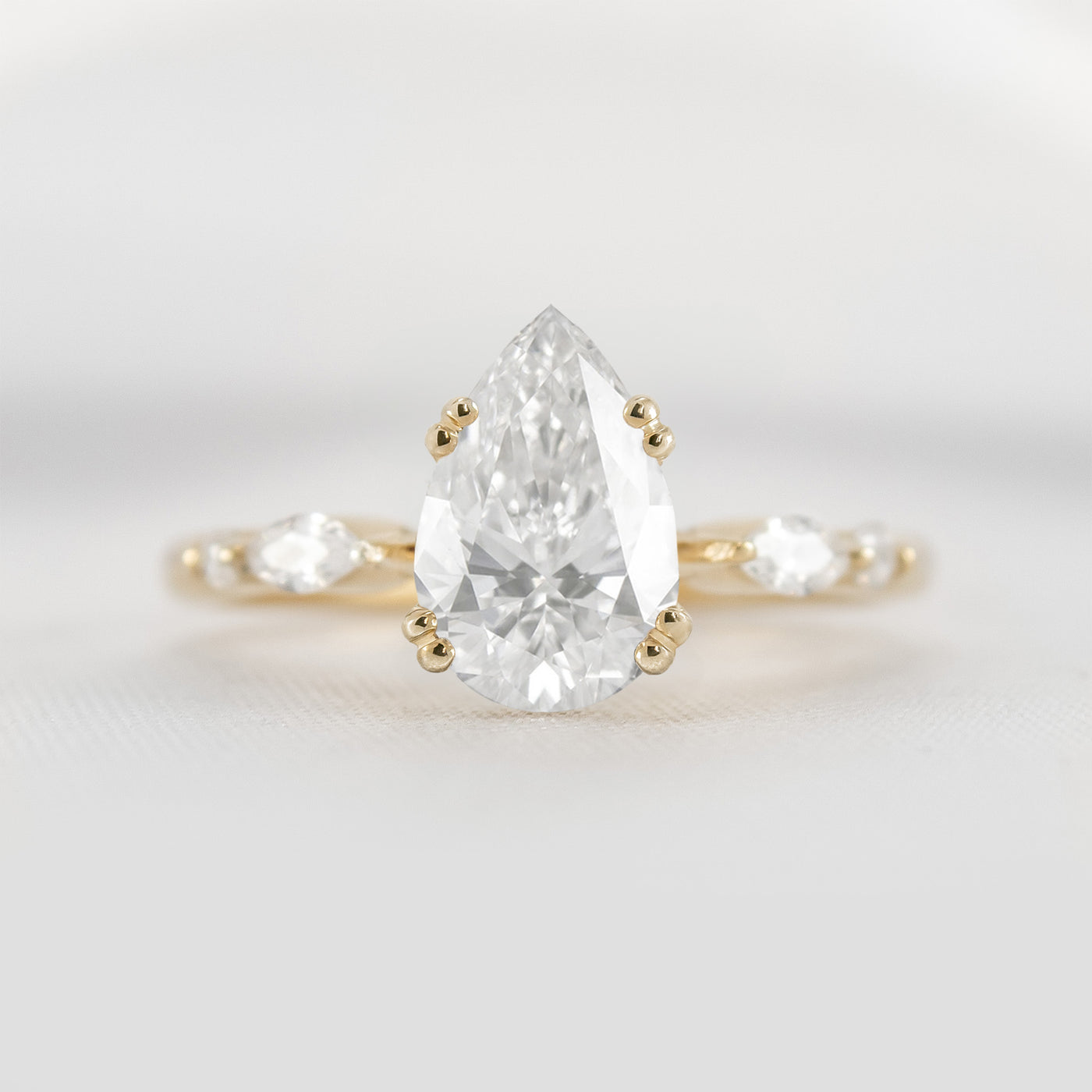 Shown in 2.25 carat * The Sage Double Prong Diamond Engagement Ring#color_14k-yellow-gold