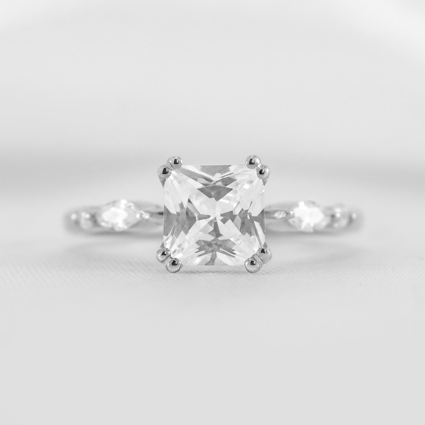 Shown in 1.75 carat * The Sage Double Prong Diamond Engagement Ring#color_14k-white-gold