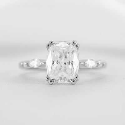 Shown in 2.0 carat * The Sage Double Prong Diamond Engagement Ring#color_platinum