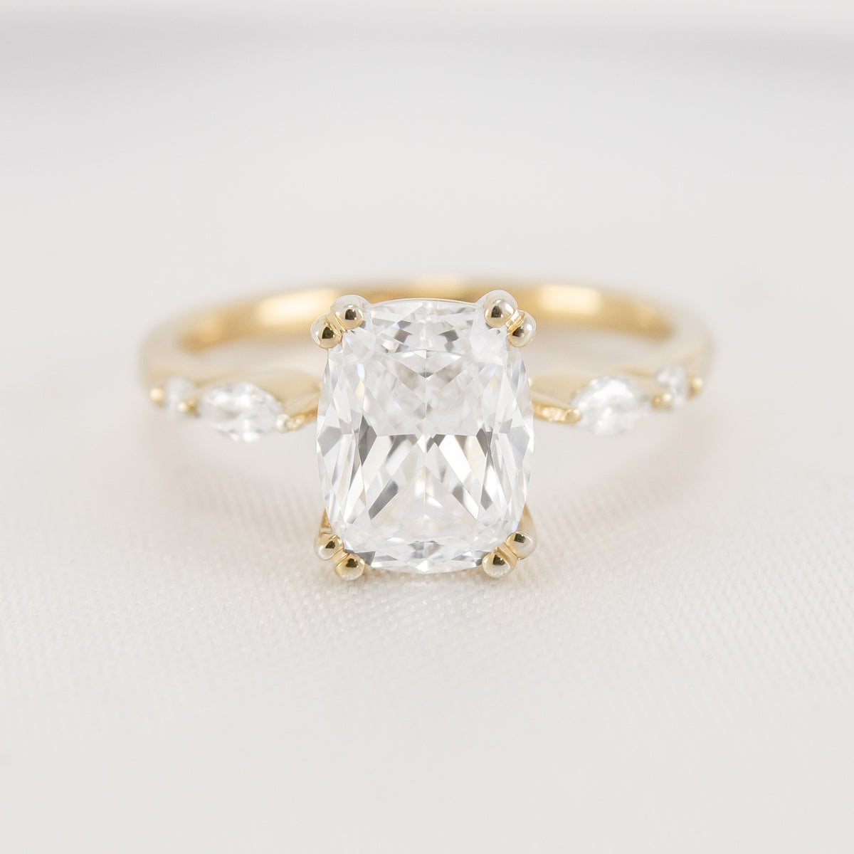 Shown in 2.0 carat Diamond* The Sage Double Prong Diamond Engagement Ring / Lisa Robin#color_14k-yellow-gold