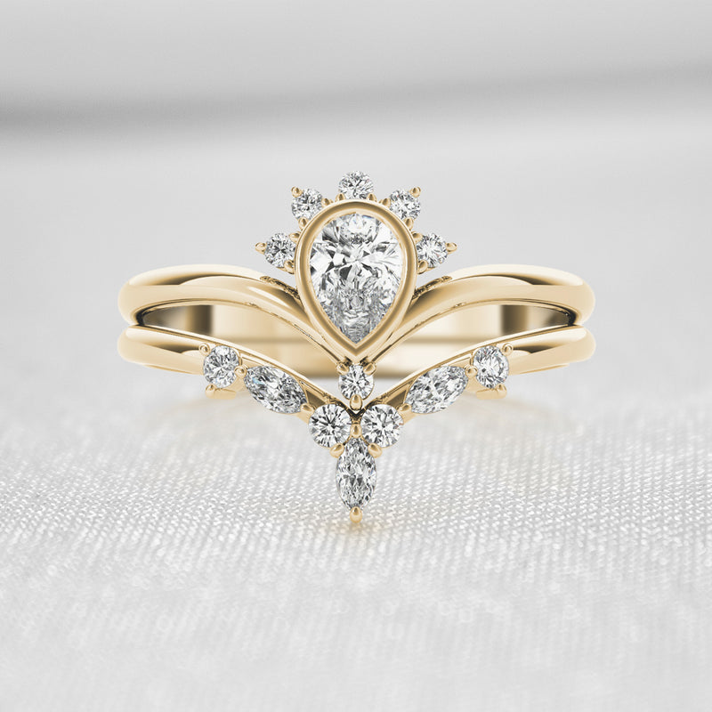 The Shae Vintage Style Diamond Wedding Set | Lisa Robin