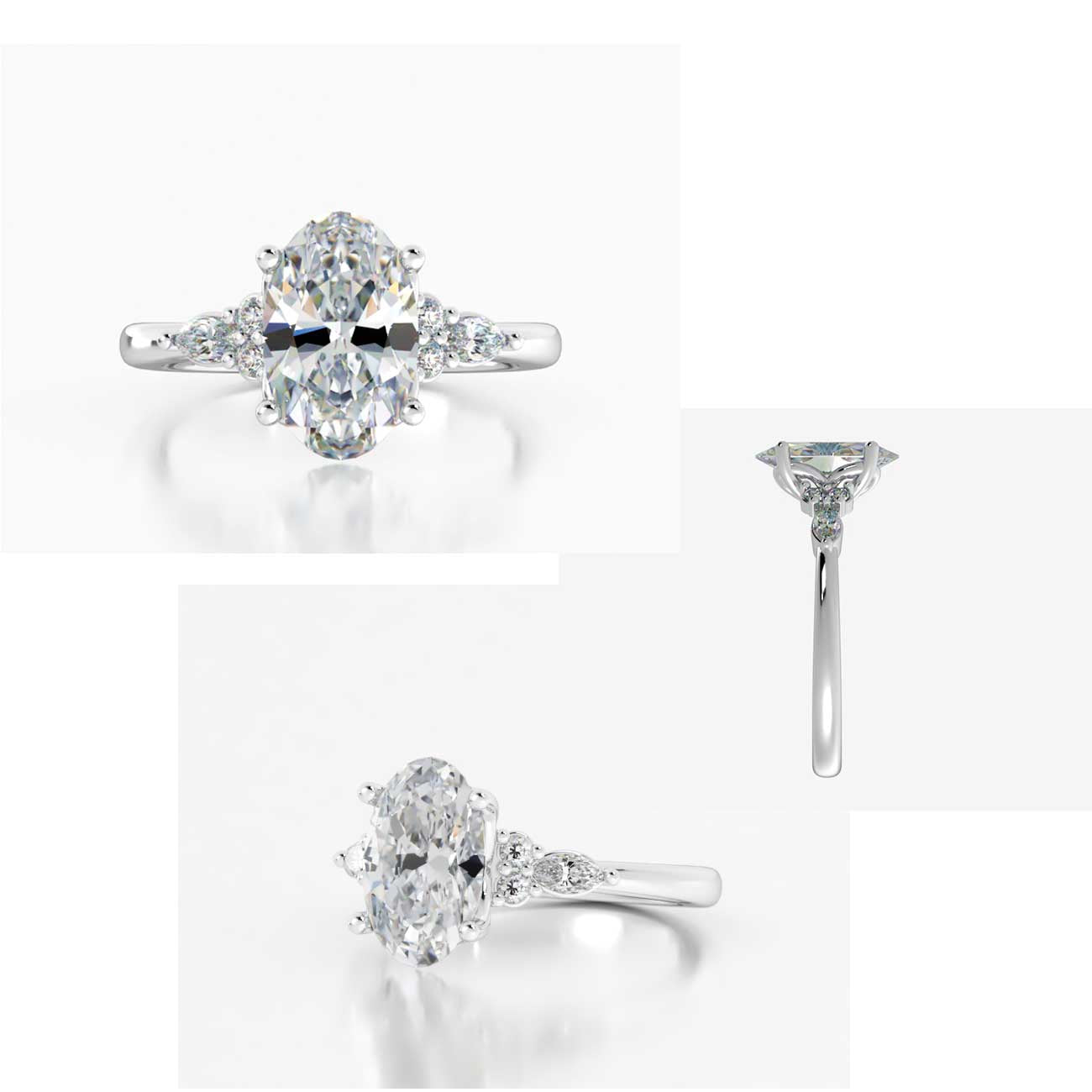 Lisa Robin engagement ring design renderings shown for approval by the customer