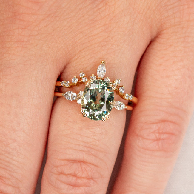 Kairo diamond chevron 14K yellow gold wedding ring by Lisa Robin#color_14k-yellow-gold