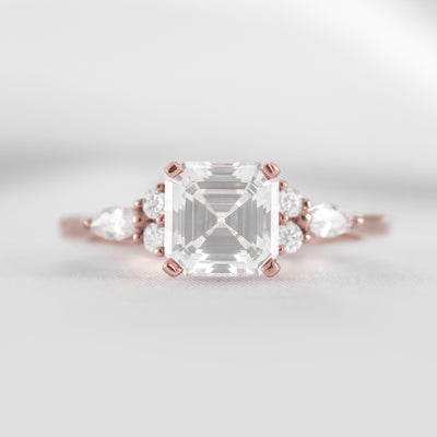 Shown in 1.5 Carat * The Sophia Marquise Accented Diamond Engagement Ring | Lisa Robin#color_14k-rose-gold