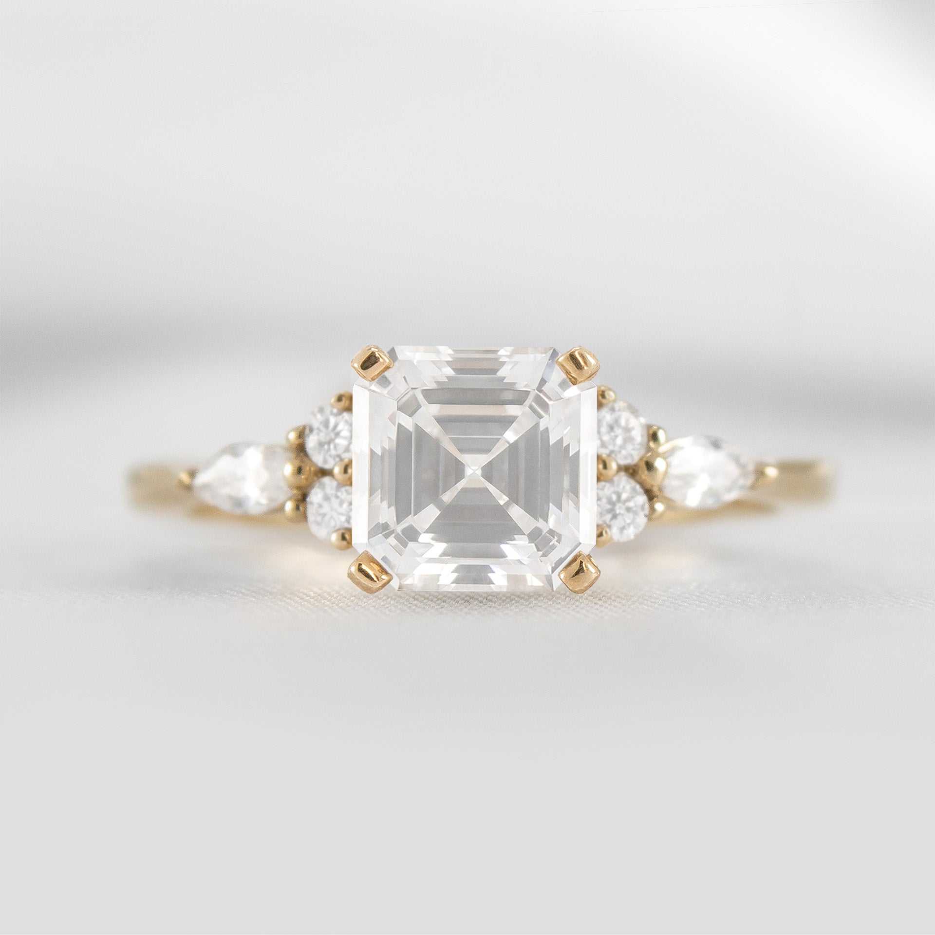 Shown in 1.5 Carat * The Sophia Marquise Accented Diamond Engagement Ring | Lisa Robin#color_14k-yellow-gold