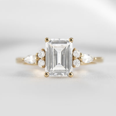 Shown in 1.75 Carat * The Sophia Marquise Accented Diamond Engagement Ring | Lisa Robin#color_14k-yellow-gold