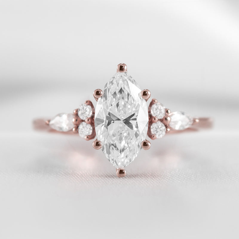 Shown in 1.75 Carat * The Sophia Marquise Accented Diamond Engagement Ring | Lisa Robin