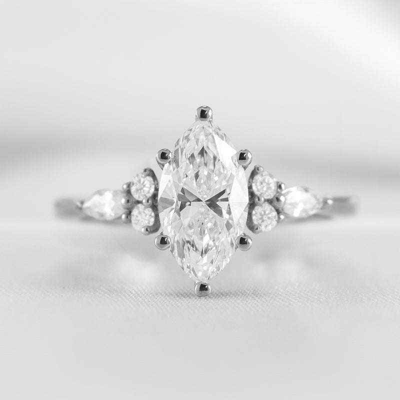 Shown in 1.75 Carat * The Sophia Marquise Accented Diamond Engagement Ring | Lisa Robin