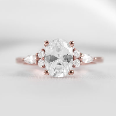 Shown in 1.5 Carat * The Sophia Marquise Accented Diamond Engagement Ring | Lisa Robin#color_14k-rose-gold