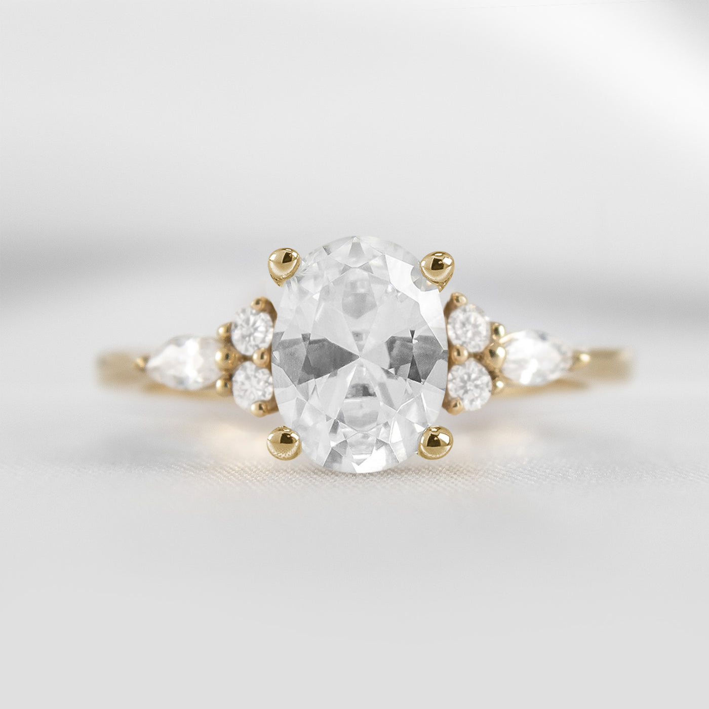 Shown in 1.5 Carat * The Sophia Marquise Accented Diamond Engagement Ring | Lisa Robin#color_14k-yellow-gold