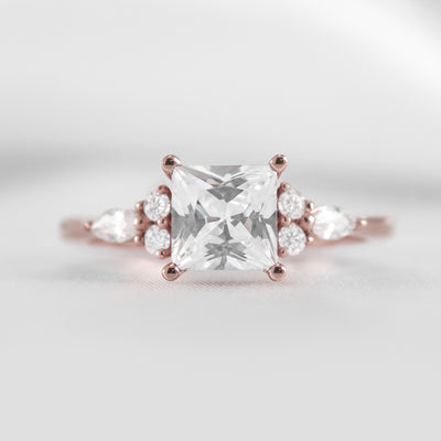 Shown in 1.5 Carat * The Sophia Marquise Accented Diamond Engagement Ring | Lisa Robin#color_14k-rose-gold