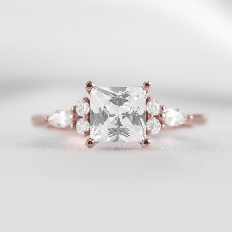 Shown in 1.5 Carat * The Sophia Marquise Accented Diamond Engagement Ring | Lisa Robin