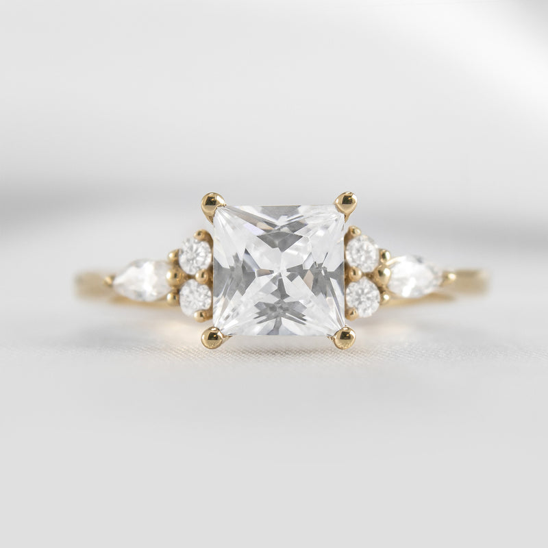 Shown in 1.5 Carat * The Sophia Marquise Accented Diamond Engagement Ring | Lisa Robin