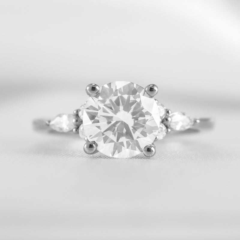 The Sophia Marquise Accented Diamond Engagement Ring