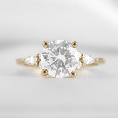 Shown in 2.0 Carat * The Sophia Marquise Accented Diamond Engagement Ring | Lisa Robin#color_14k-yellow-gold
