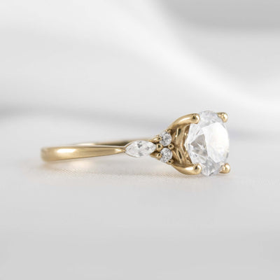 Shown in 2.0 Carat * The Sophia Marquise Accented Diamond Engagement Ring | Lisa Robin#color_14k-yellow-gold