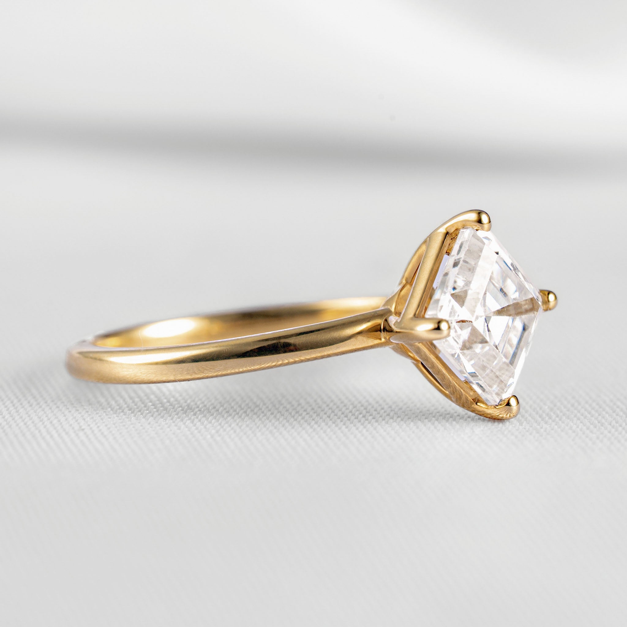 The Stella Compass Set Solitaire Diamond Engagement Ring