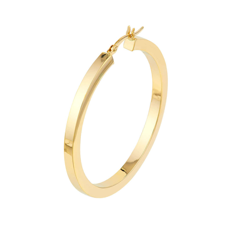 Squared Gold Hoop Earrings