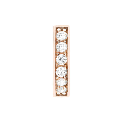 Gold Diamond Huggie Hoop Earrings | Lisa Robin#color_14k-rose-gold