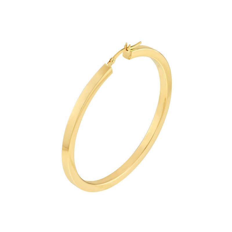 Squared Gold Hoop Earrings