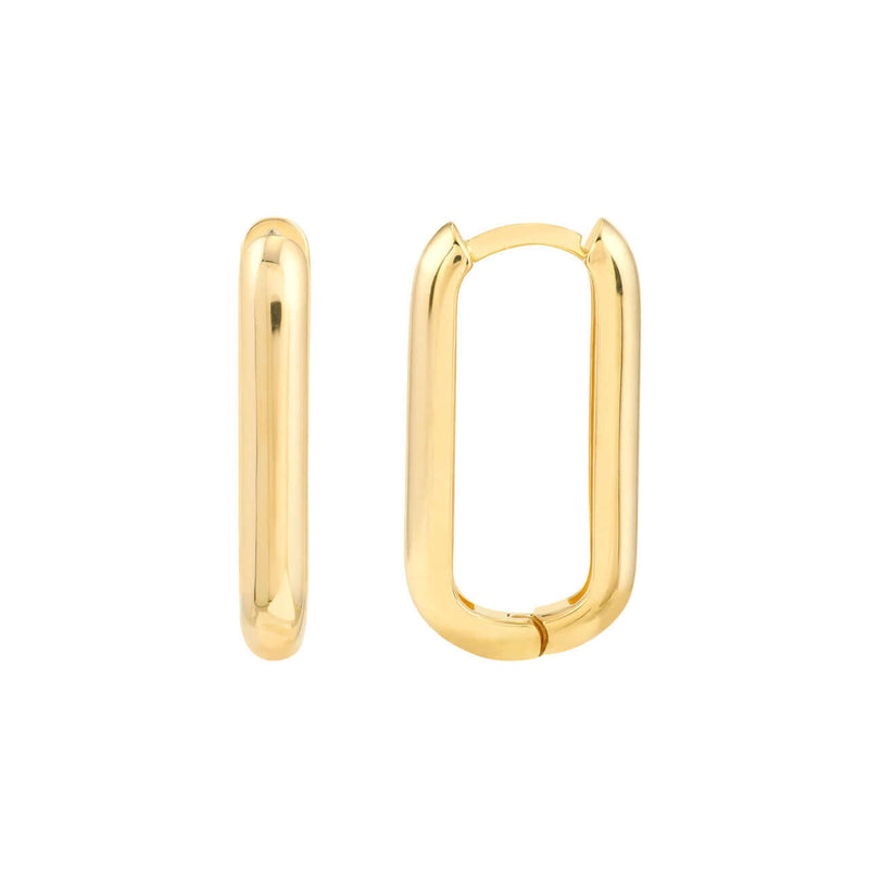 Gold Paper Clip Hoop Earrings | Lisa Robin