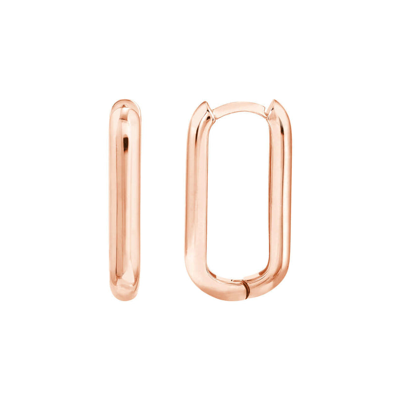 Gold Paper Clip Hoop Earrings | Lisa Robin