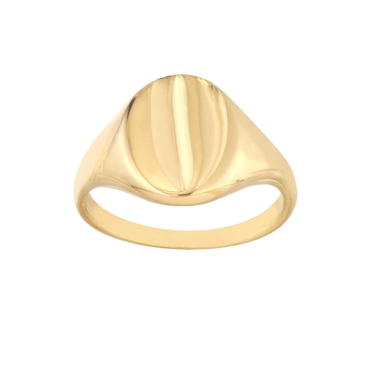 Engravable Oval Gold Signet Ring | Lisa Robin
