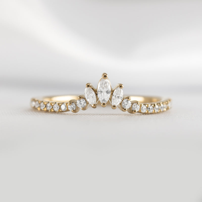 The Talon Curved Diamond Wedding Ring - Lisa Robin