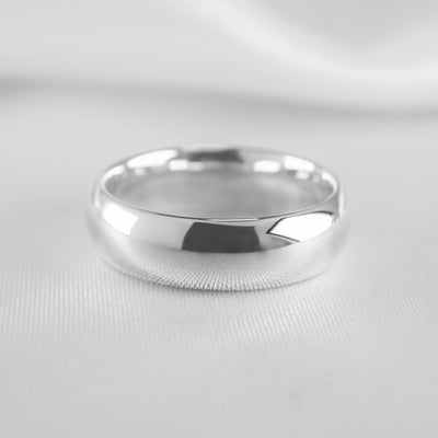 The Tanner Wedding Ring 10mm | Lisa Robin#color_14k-white-gold