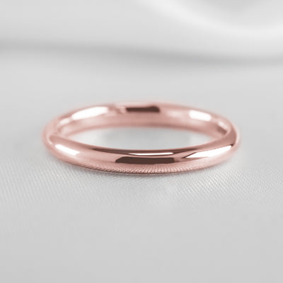 The Tanner Gold Wedding Ring 4mm | Lisa Robin#color_14k-rose-gold