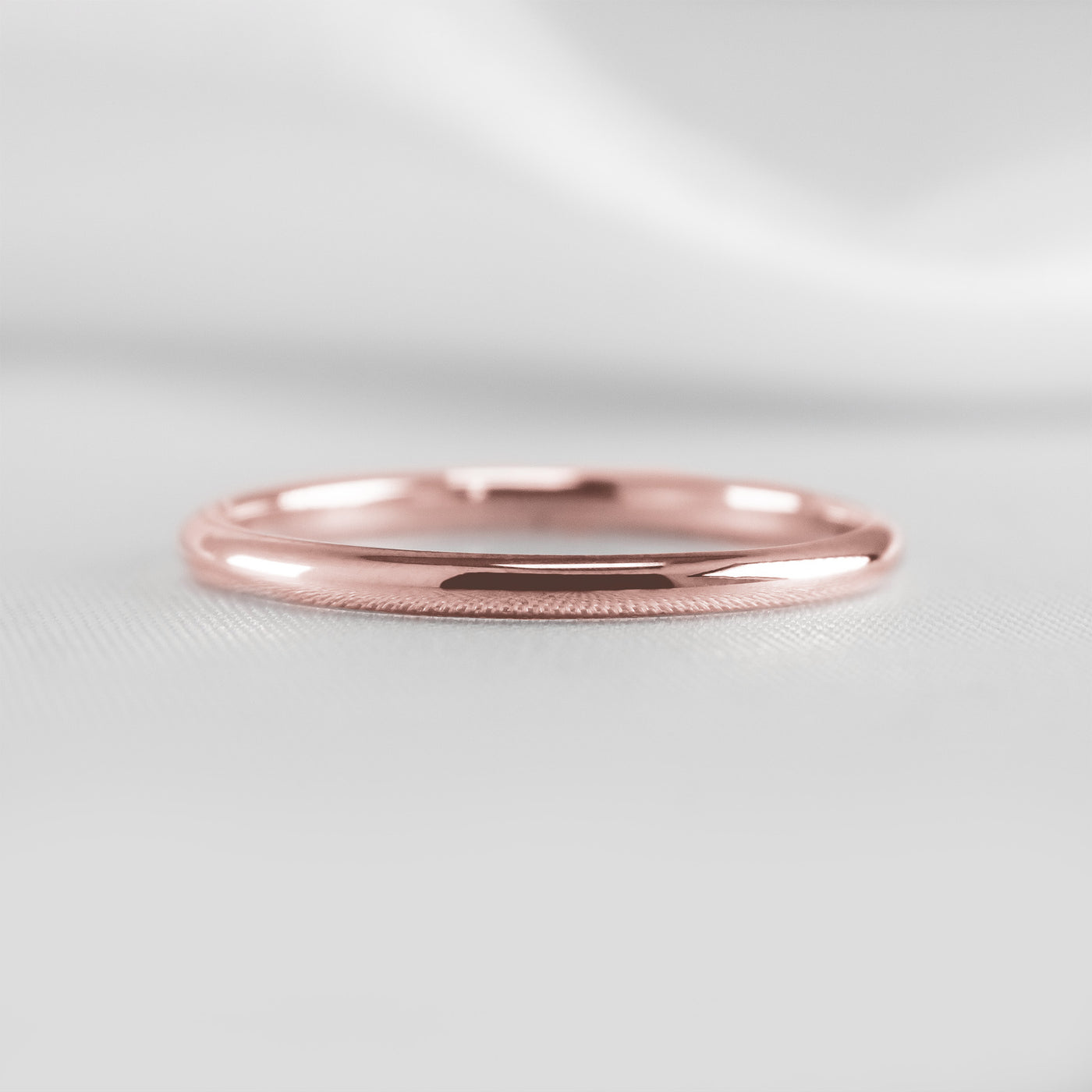 The Tanner Gold Wedding Ring 2mm | Lisa Robin#color_14k-rose-gold