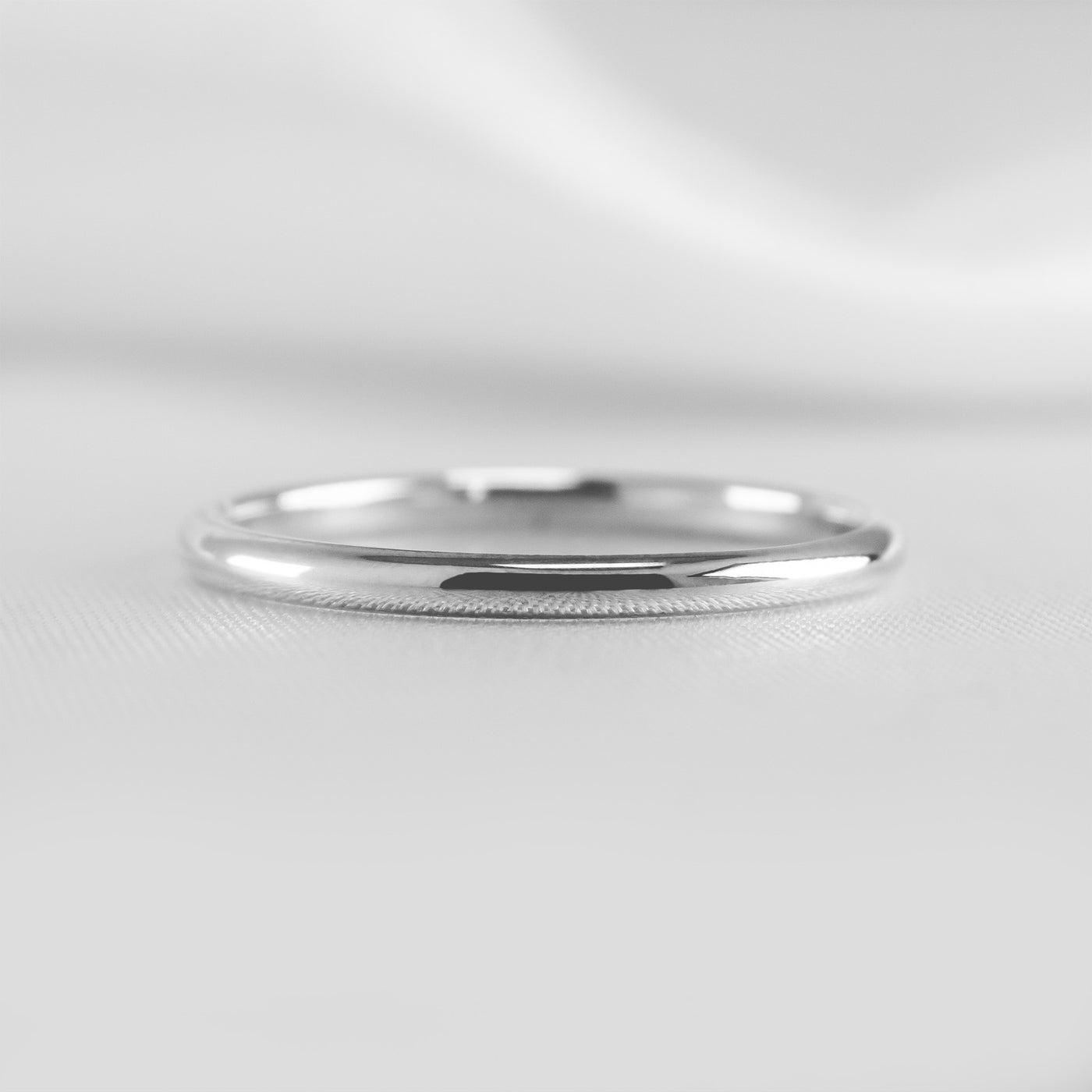 Tenner Ring The Tanner 2mm Thin Gold Wedding Band | Lisa Robin
