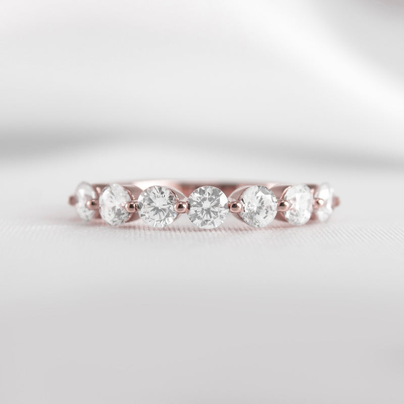 The Taryn Floating 7 Stone Diamond Wedding Ring | Lisa Robin