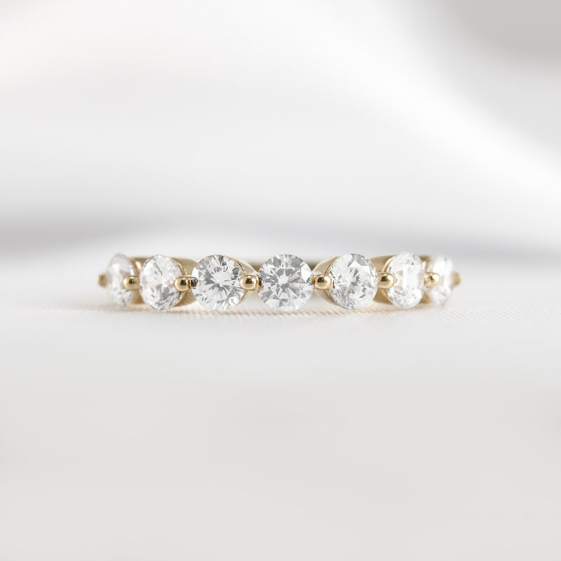 The Taryn Floating 7 Stone Diamond Wedding Ring | Lisa Robin