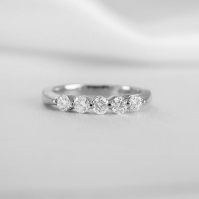 The Teagan diamond wedding band in white gold | Lisa Robin