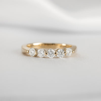 The Teagan diamond wedding band in yellow gold | Lisa Robin