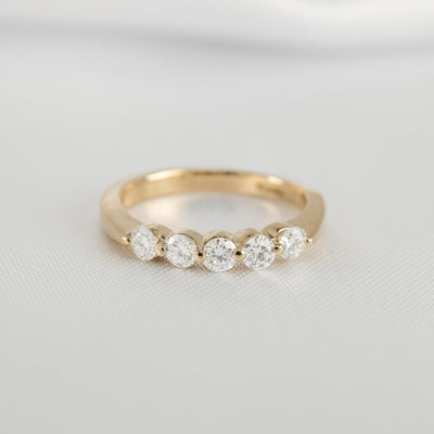 The Teagan diamond wedding band in yellow gold | Lisa Robin