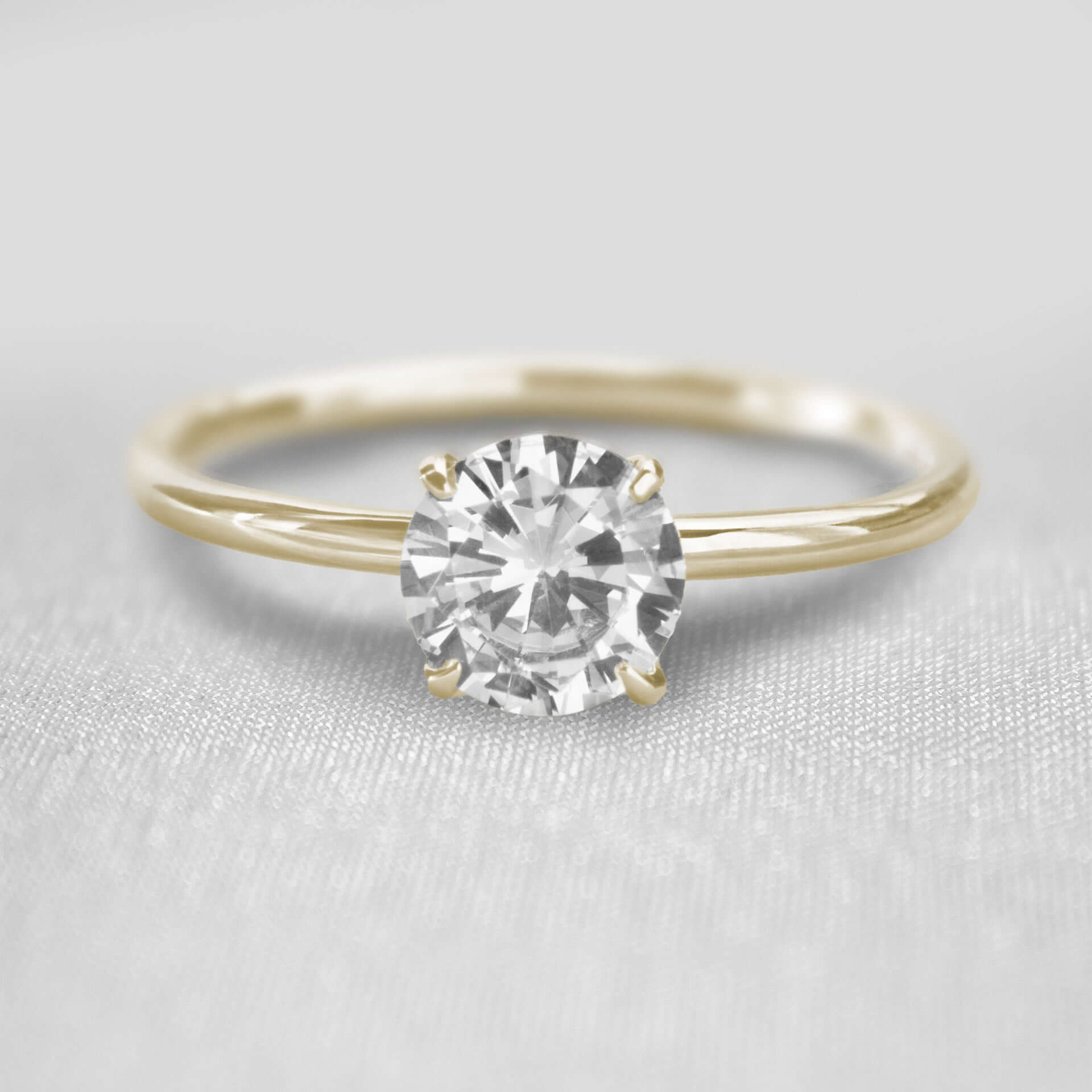Shown in 1 Ct  The Olivia Diamond Solitaire Ring | Lisa Robin