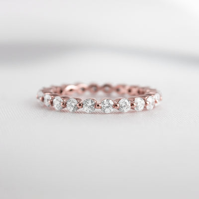 The Tristan Floating 3.4mm Diamond Eternity Ring | Lisa Robin#color_14k-rose-gold
