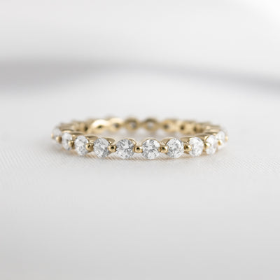 The Tristan Floating 3.4mm Diamond Eternity Ring | Lisa Robin#color_14k-yellow-gold