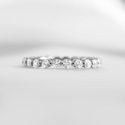 The Tristan Floating 2mm Diamond Eternity Ring - Lisa Robin#color_platinum