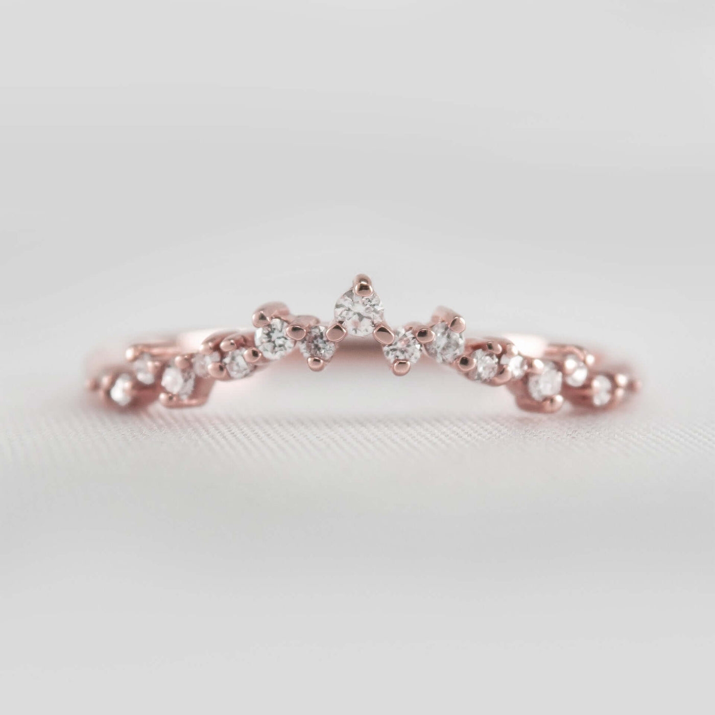 The Twilight Diamond Chevron Wedding Ring Media | Lisa Robin#color_18k-rose-gold