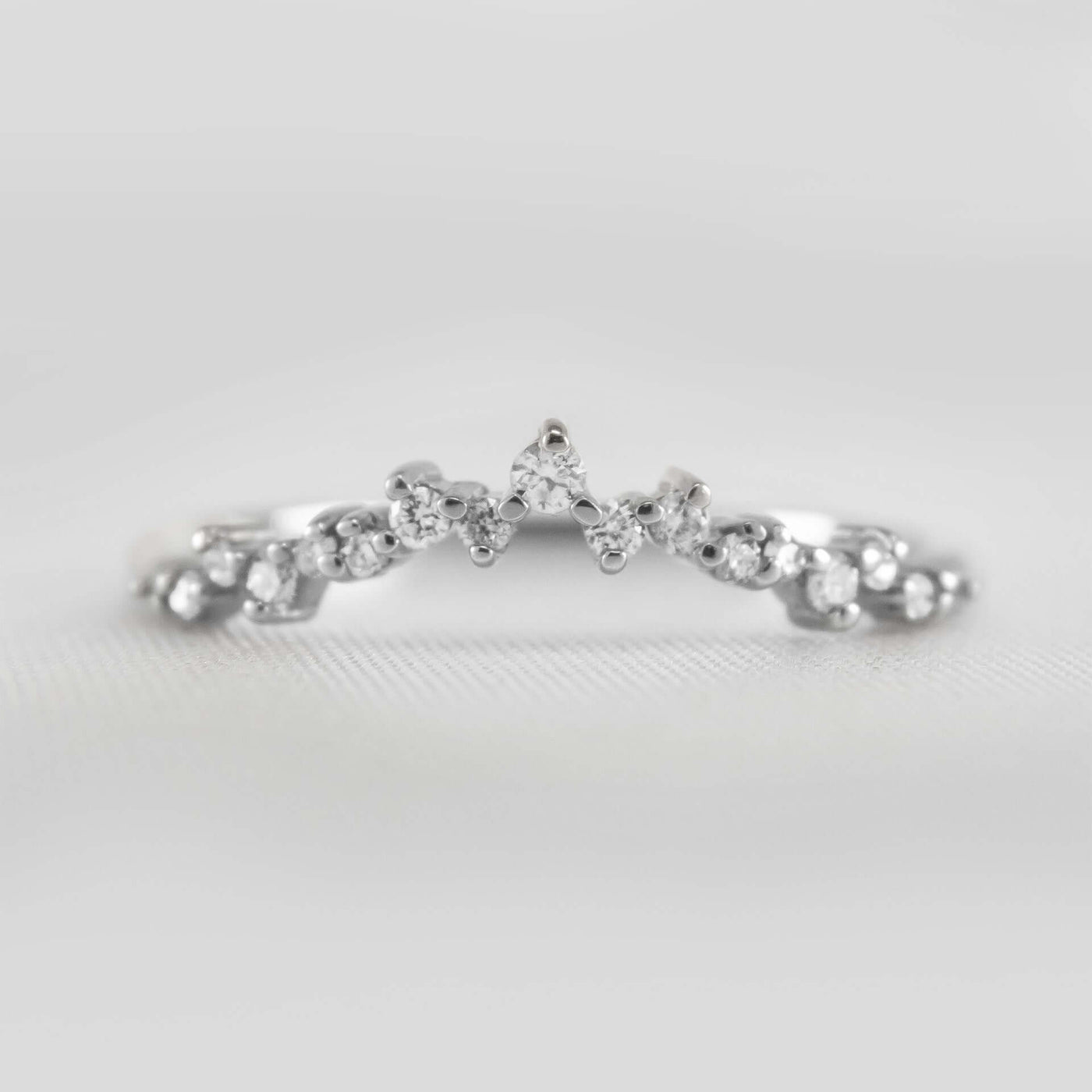 The Twilight Diamond Chevron Wedding Ring Media | Lisa Robin#color_10k-white-gold