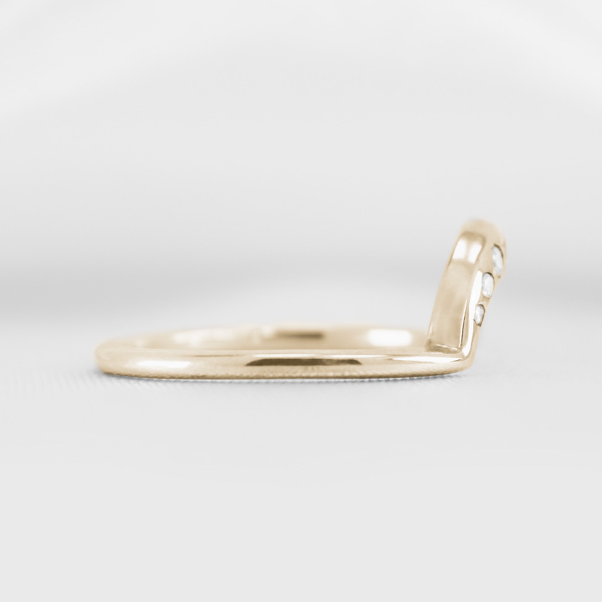 The Valentina Curved Wedding Ring with Diamonds | Lisa Robin#color_14k-yellow-gold