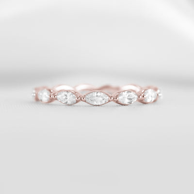 The Vashti East West Marquise Eternity Ring | Lisa Robin#color_14k-rose-gold